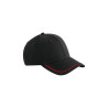 MOD. B166R:Black, 100% polyester, Red, One Size